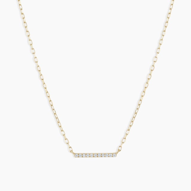 Diamond Bar Necklace