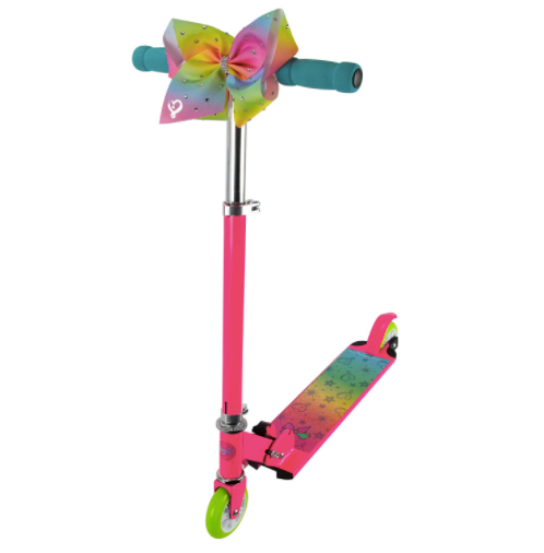 PlayWheels JoJo Siwa 2-Wheel Aluminum Folding Kids Scooter