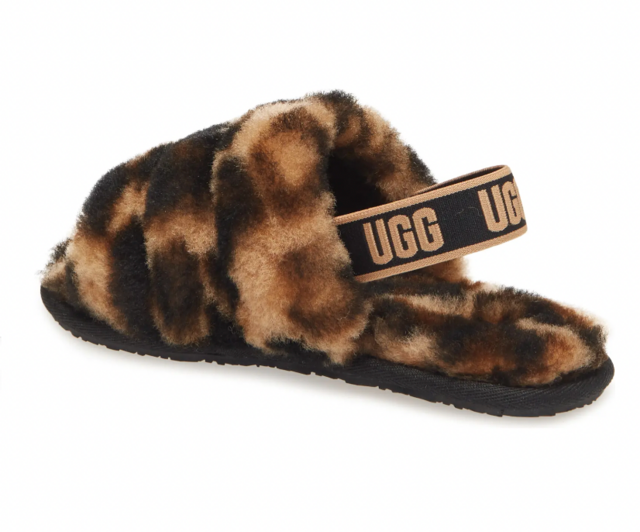 Ugg Big Kid Fluff Yeah Genuine Shearling Slide Sandal