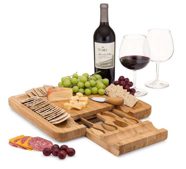 Bamboo Cheese Board Charcuterie Board Set