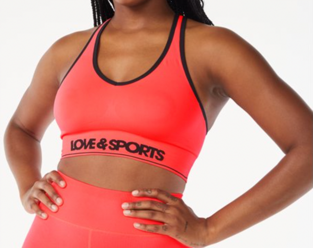 Love & Sports Women's Seamless Plunge Sports Bra