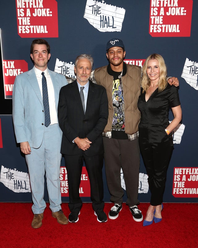 John Mulaney, Jon Stewart, Pete Davidson and Chelsea Handler