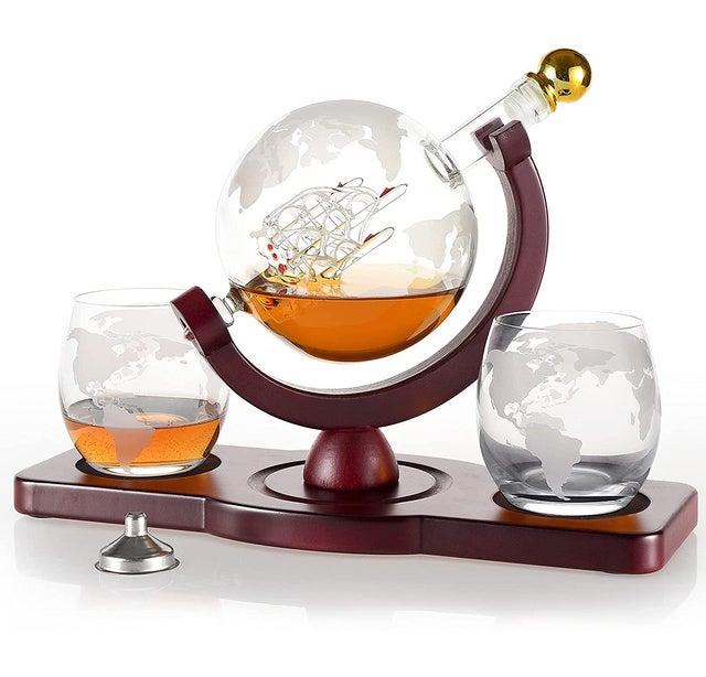 Oaksea Whiskey Decanter Globe Set