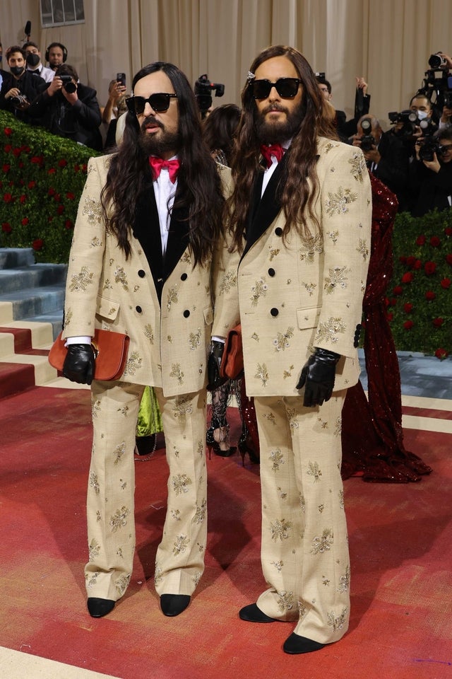 Jared Leto Twins With Gucci Director Alessandro Michele at the