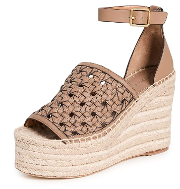 Basketweave Espadrille Wedges