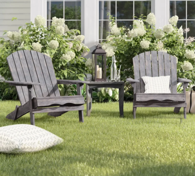 McCaysville Solid Wood Folding Adirondack Chairs (Set of 2)