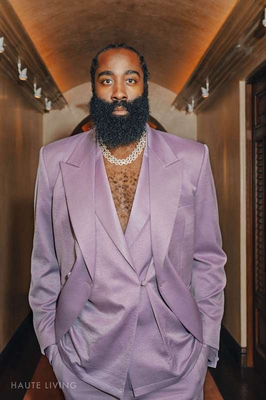 James Harden Suits Up at Bloomingdale's – WWD
