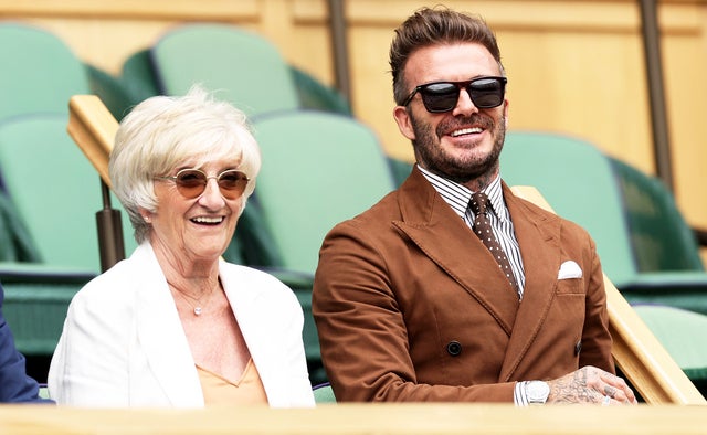 David Beckham and Sandra Beckham