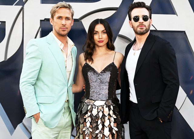 Ryan Gosling, Ana de Armas and Chris Evans