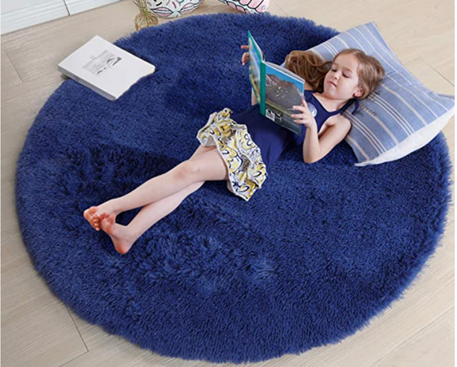 Amdrebio Round Fluffy Rug