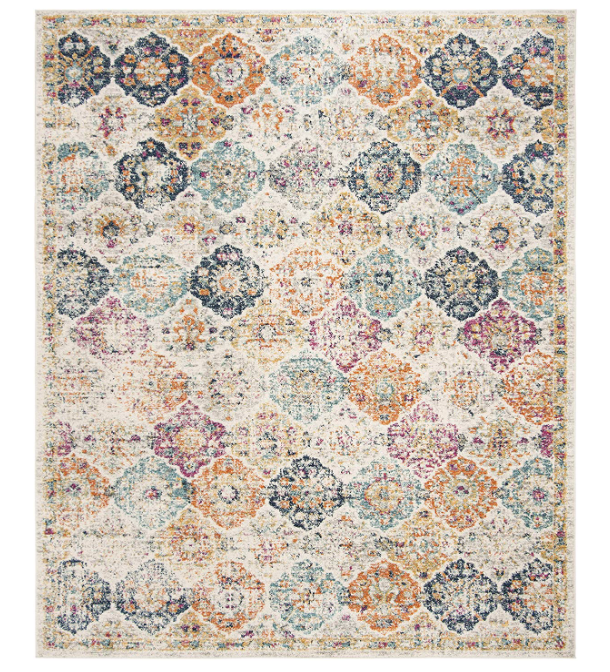 SAFAVIEH Madison Collection 9' x 12' Boho Floral Area Rug