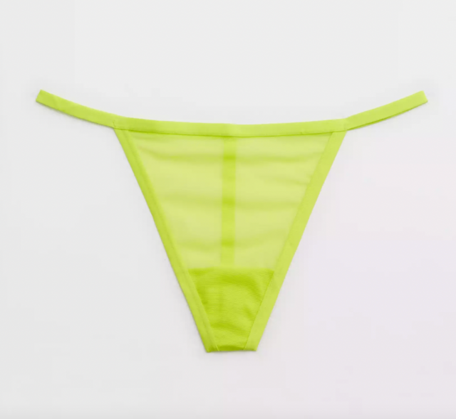 Mesh High Cut Thong Underwear