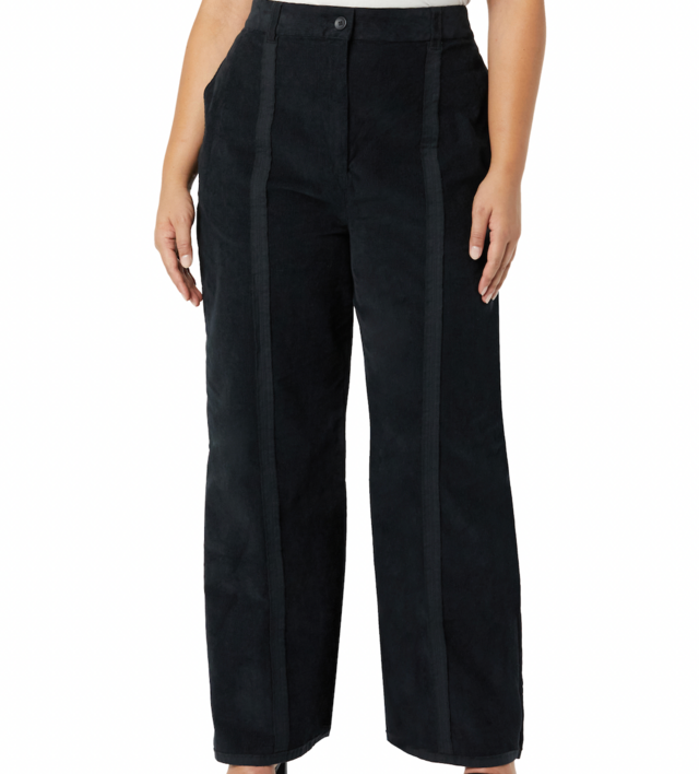 Deconstructed Wide Leg Corduroy Pant