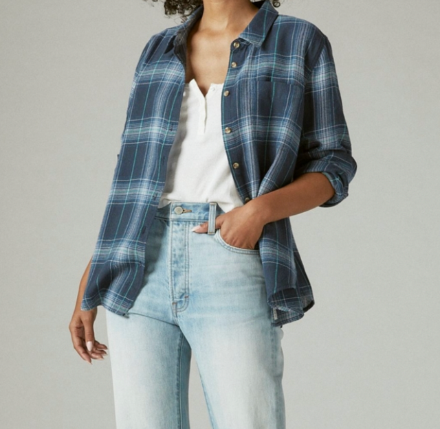 The Plaid Boyfriend Button-Down Shirt