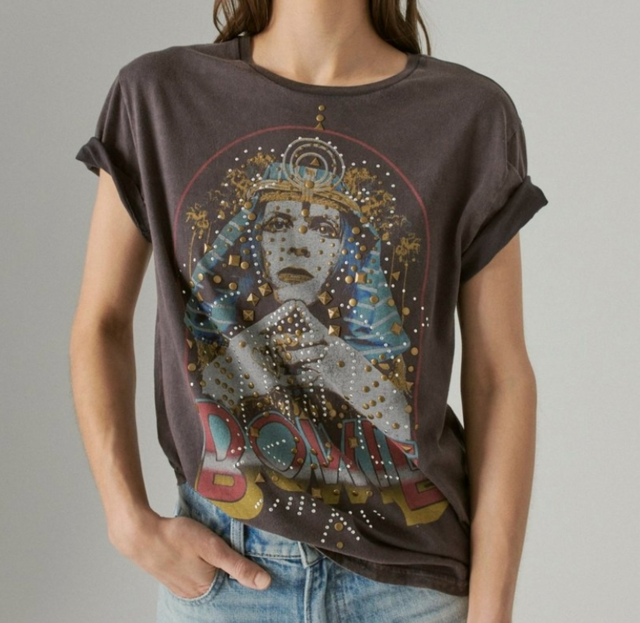 Embellished Bowie Boyfriend Tee