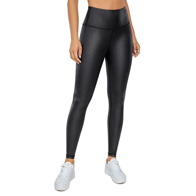 Crz Yoga Matte Faux Leather Leggings