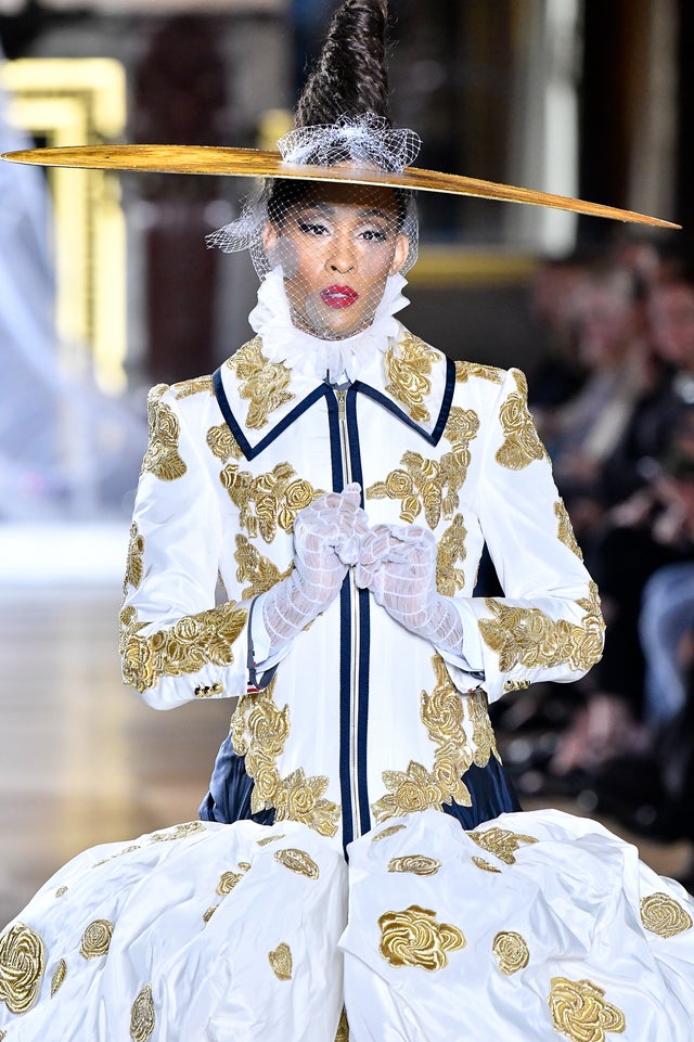 MJ Rodriguez walks the runway for Paris Fashion Week
