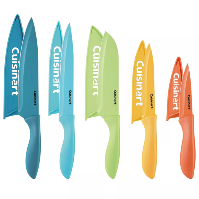 Cuisinart 10-Pc. Seaside Ceramic-Coated Knife Set