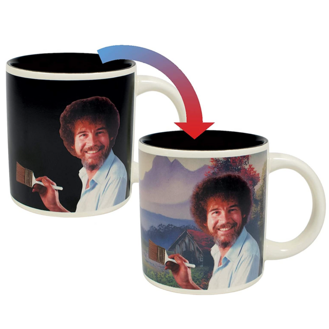 Bob Ross Heat Changing Mug