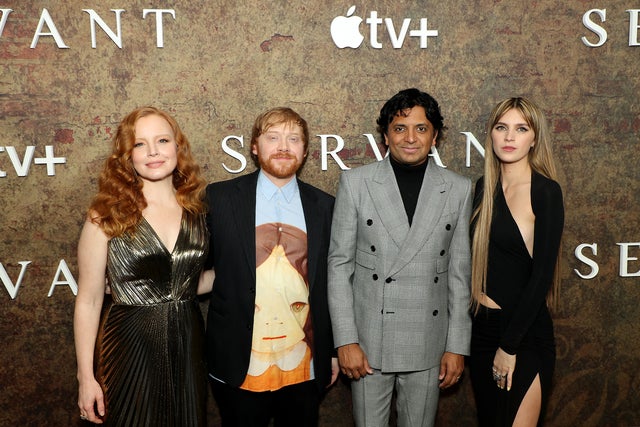 M. Night Shyamalan, Lauren Ambrose, Rupert Grint, and Nell Tiger Free