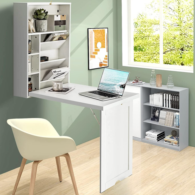 Tangkula Wall Mounted Multi-Function Computer Desk