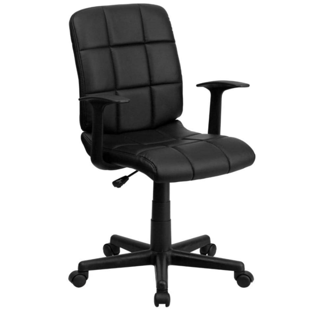 Flash Furniture Mid-Back Quilted Vinyl Swivel Task Office Chair