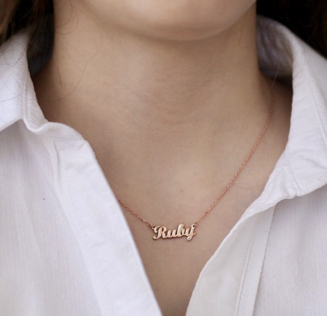 GoldPersonalized Rose Gold Personalized Name Necklace