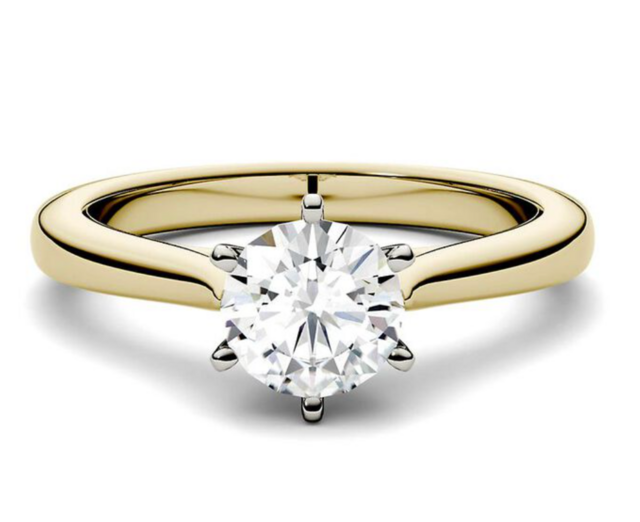 Charles and Colvard-Forever One 1 Carat Moissanite Solitaire Ring