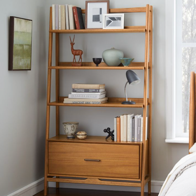 Mid-Century Bookshelf with Drawer