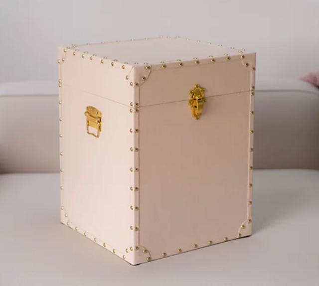 20" x 15" Storage Trunk with Gold Nailhead Detail