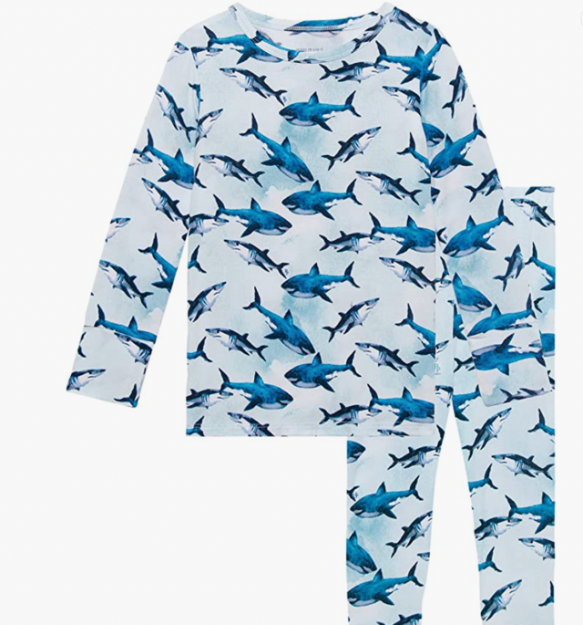 Posh Peanut Unisex Pajamas Set - Sharks