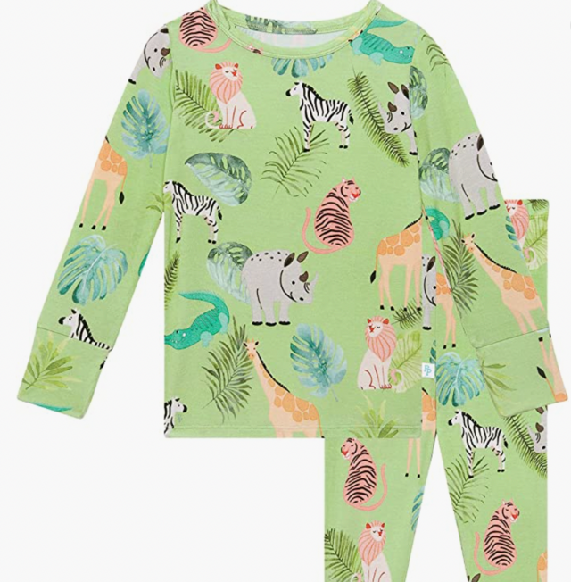 Posh Peanut Unisex Pajamas Set - Safari Animals