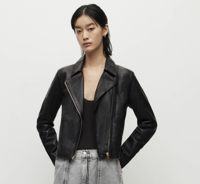 Vela Leather Biker Jacket