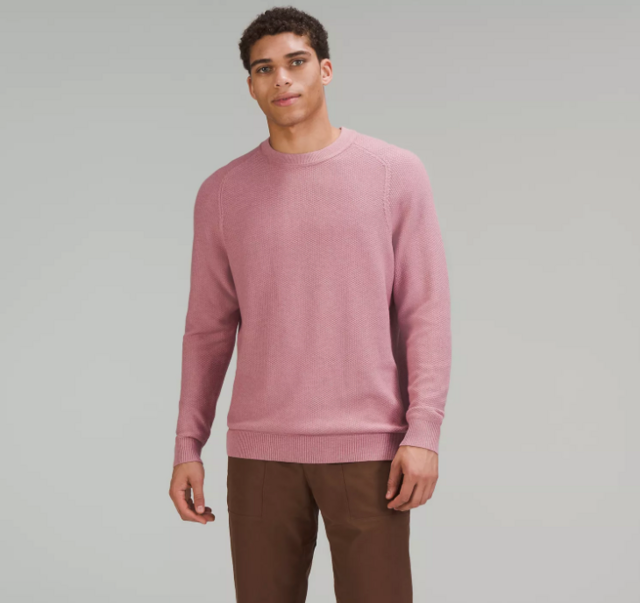 Textured Knit Crewneck Sweater