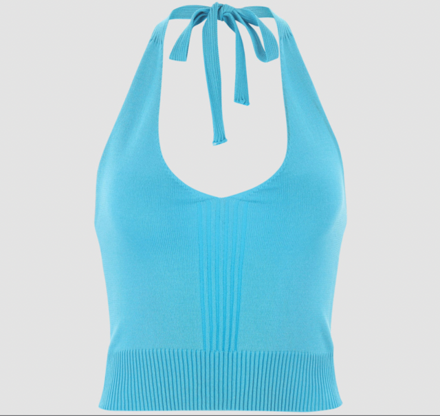 Cider Blue Knitted Halter