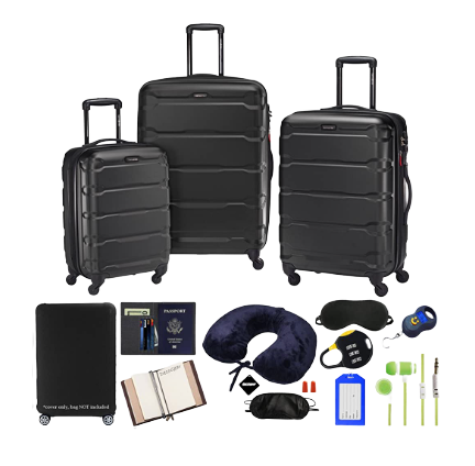 Samsonite Omni PC Hardside Luggage with Spinner Wheels, 3-Piece Bundle Set