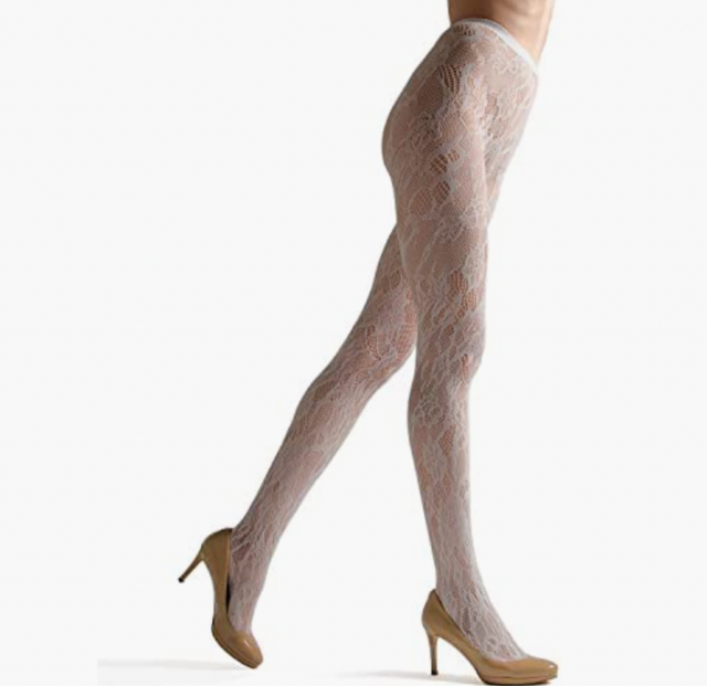 Natori Lace Cut-Out Net Tights