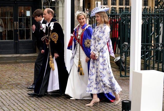 James, Earl of Wessex, Prince Edward, Sophie, Duchess of Edinburgh, Lady Louise Windsor 