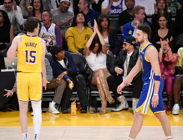 Kendall Jenner and Bad Bunny Get Cozy Sitting Courtside at the