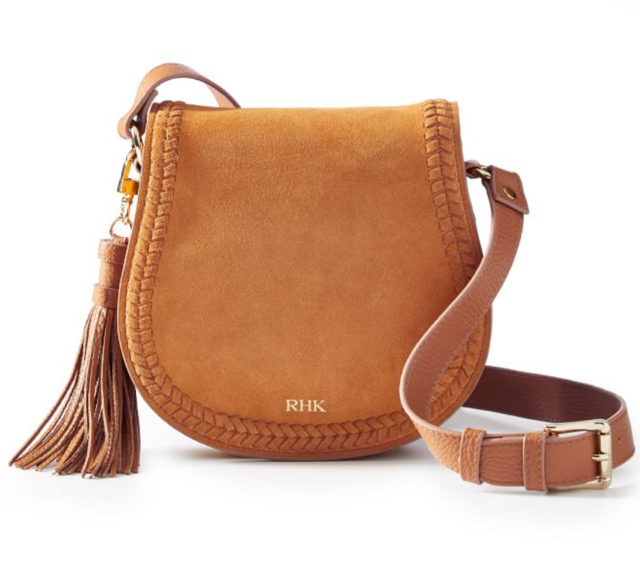 Mark and Graham Equestrian Suede Crossbody Bag