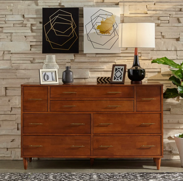 Lifestorey Ana 8-Drawer Mid-Century Modern Dresser