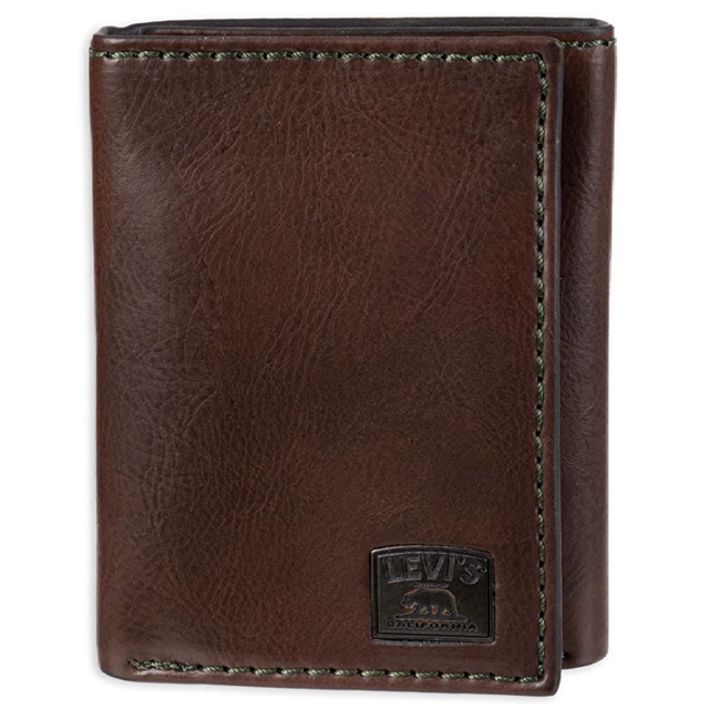 Levi's Men's Sleek and Slim Trifold Minimalist Wallet