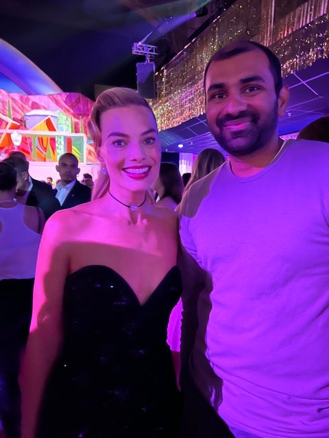 Margot Robbie and Nitish Kannan