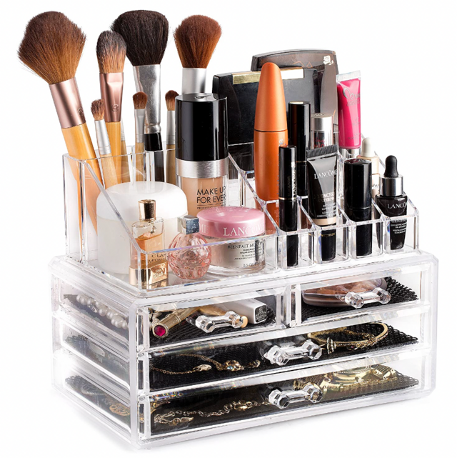 Masirs Store Clear Cosmetic Storage Organizer 