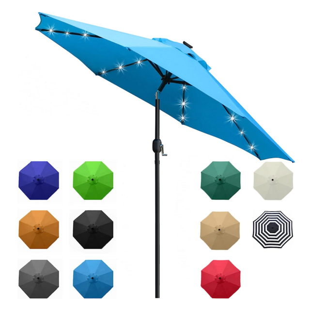 Sunnyglade 9' Solar LED Lighted Patio Umbrella