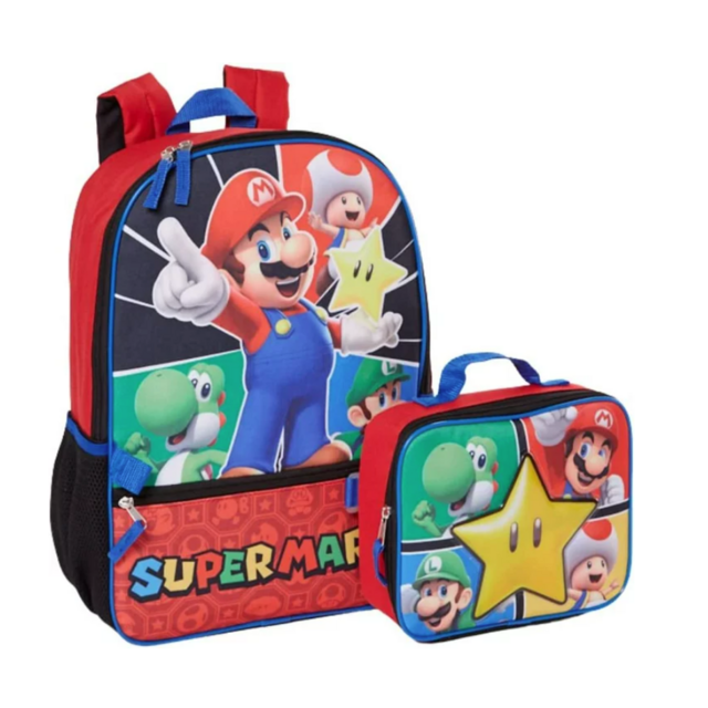 Super Mario Backpack with Lunch Box