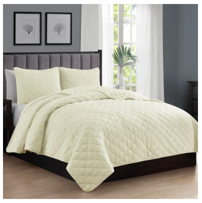 Wayfair Basics Microfiber Reversible Diamond Quilt Set