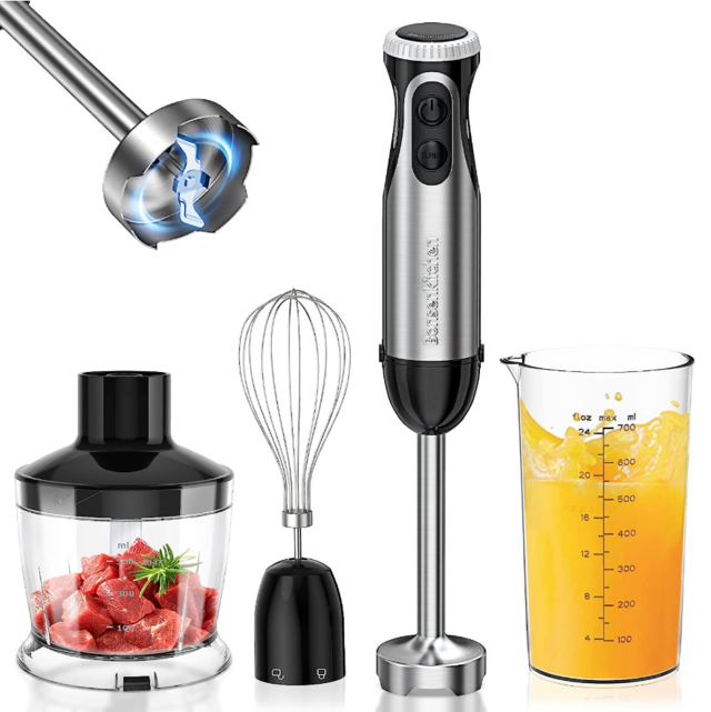 Bonsenkitchen Stainless Steel Hand Stick Immersion Blender