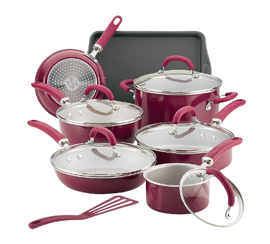 Rachael Ray Create Delicious Nonstick Cookware Pots and Pans Set, 13 Piece