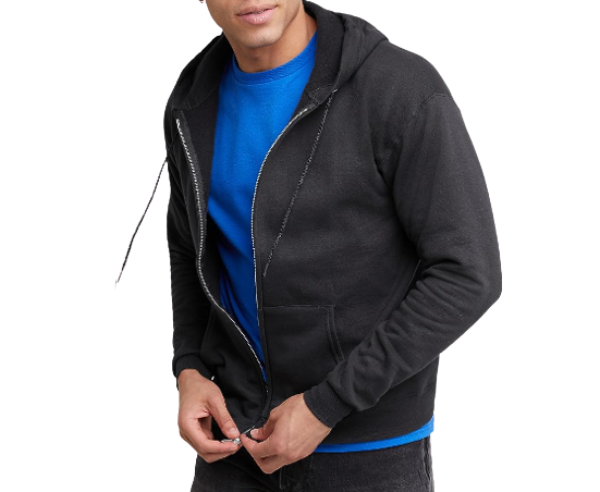 Hanes Men's Full-Zip Eco-Smart Fleece Hoodie